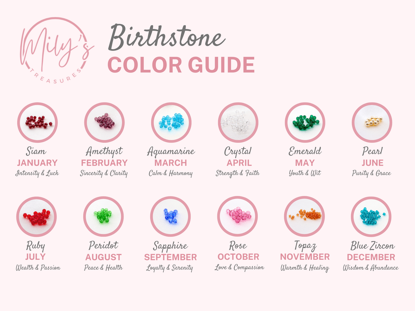 Adult Gems Birth Stone Bracelet