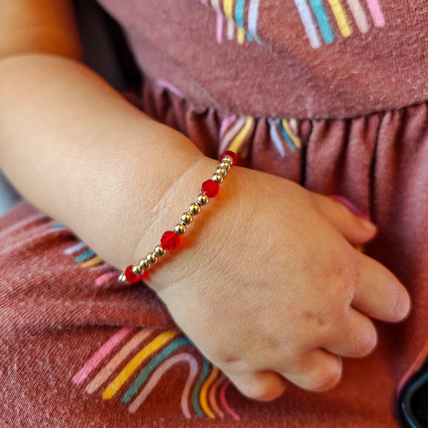 Kids Gold + Gems Birthstone Bracelet