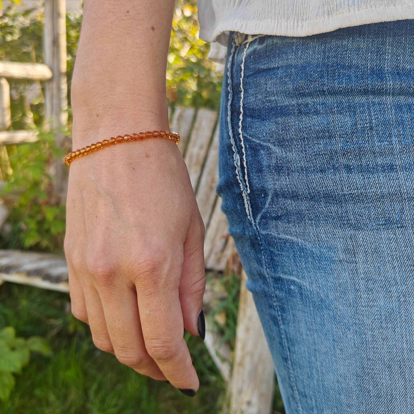 November Birth Stone Bracelet | Crystal Beads